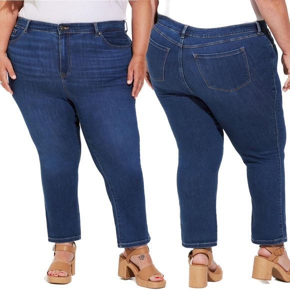 Nwt Torrid Sizes 24W-30W Crop Midfit Skinny Super Soft Mid-Rise Jeans (JN01:5) - Picture 2 of 4